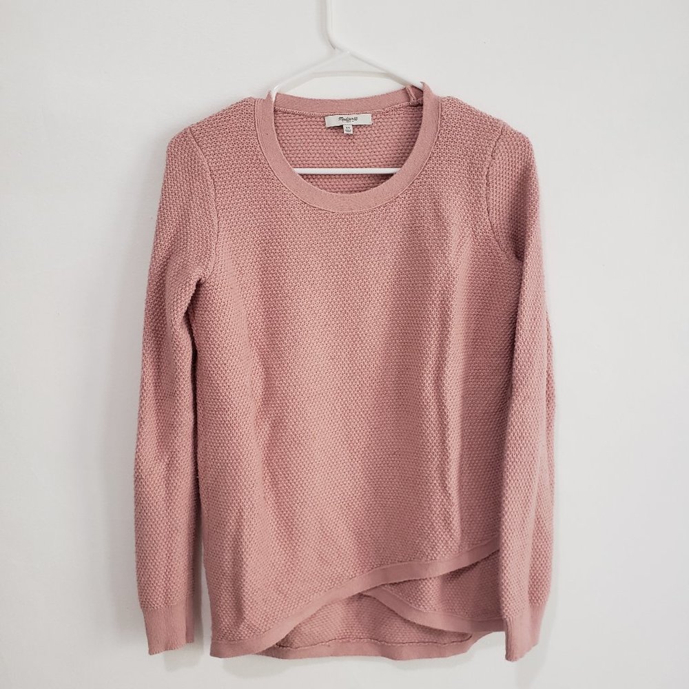 Madewell Crossed Front Hem Crewneck Sweater - XS